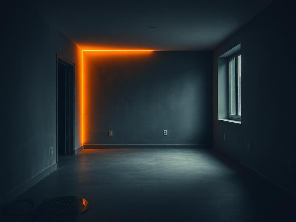 Restored interior room after water damage repair